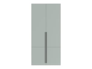 Armoire 4 porte(s) battante 0 tiroir(s) <strong>BGSRYAO</strong> <strong></strong> coloris gris largeur 90 cm