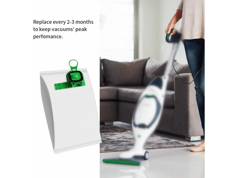  Lot de 6 sacs d'aspirateur vk140 haute efficacité pour aspirateur vorwerk vk150 fp140 kobold, 27,5 * 11,5 cm  - Conforama D