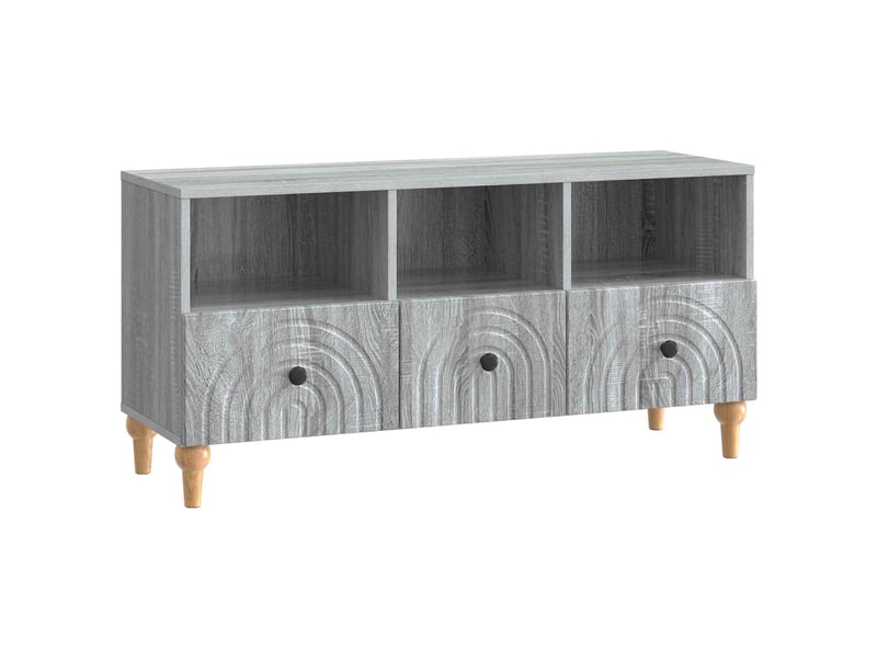 Meuble tv - banc tv - meuble de rangement 102 x 34,5 x 50 cm gris sonoma bois d’ingénierie  - Conforama A