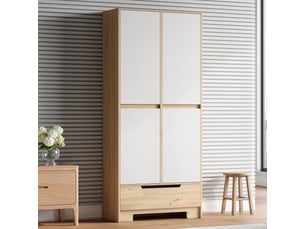 Buffet 4 porte(s)  1 tiroir(s) <strong></strong> <strong></strong> - 80 cm coloris blanc 