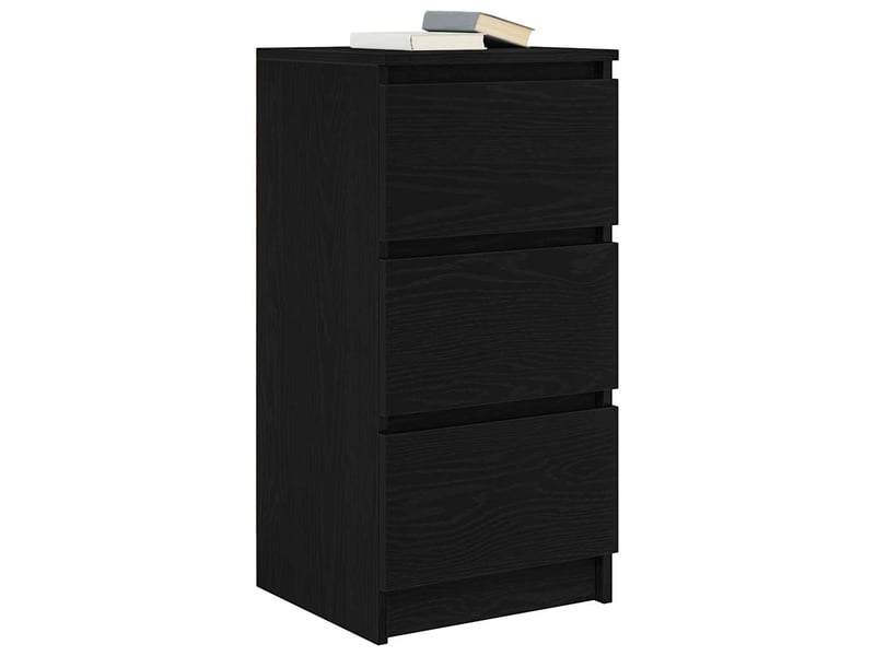  Buffet - bahut - meuble de rangement chêne noir 37,5x35x76 cm bois d'ingénierie  - Conforama D
