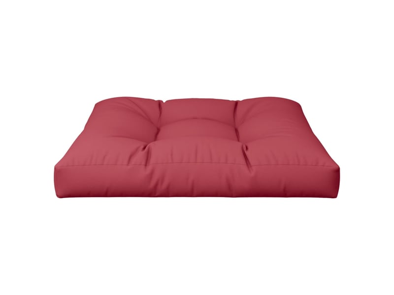  Coussin de palette, coussin de chaise, coussin de canapé rouge bordeaux 80x80x12 cm tissu cf55455  - Conforama D