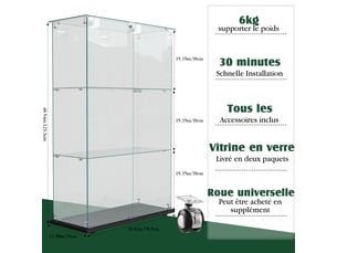 Vitrine coloris noir - x
