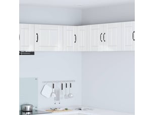 Meuble mural de cuisine, armoire d'angle cuisine lucca blanc brillant 57x57x40cm