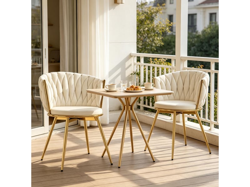  Chaises élégance lot de 2, cuisine, siège large, pivotantes, dossier rembourré confortable  - Conforama E