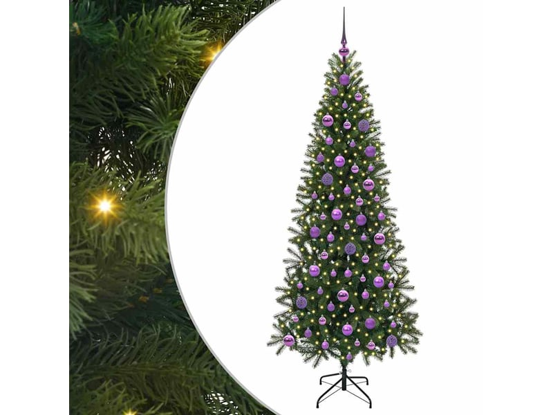 Sapin de noël artificiel, arbre de noël vert 180 cm pe et pvc shl8677 - Conforama A