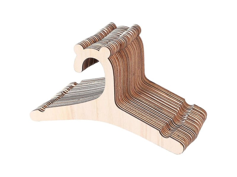  30 cintres en bois naturel pour vêtements de bébé, décoration pour chambre d'enfant  - Conforama A