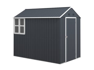 Abri de jardin en acier 4 m², fenêtre, verrouillable, 259x172x222 cm, gris foncé