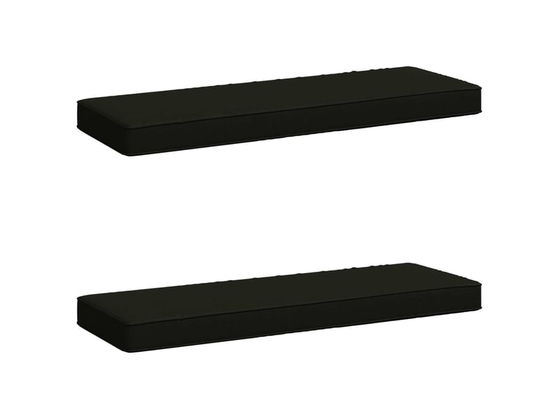  Lot de 2 coussins de banc, coussins d'assise vught 100 % polyester noir cf58487  - Conforama A