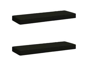 Lot de 2 coussins de banc, coussins d'assise vught 100 % polyester noir cf58487