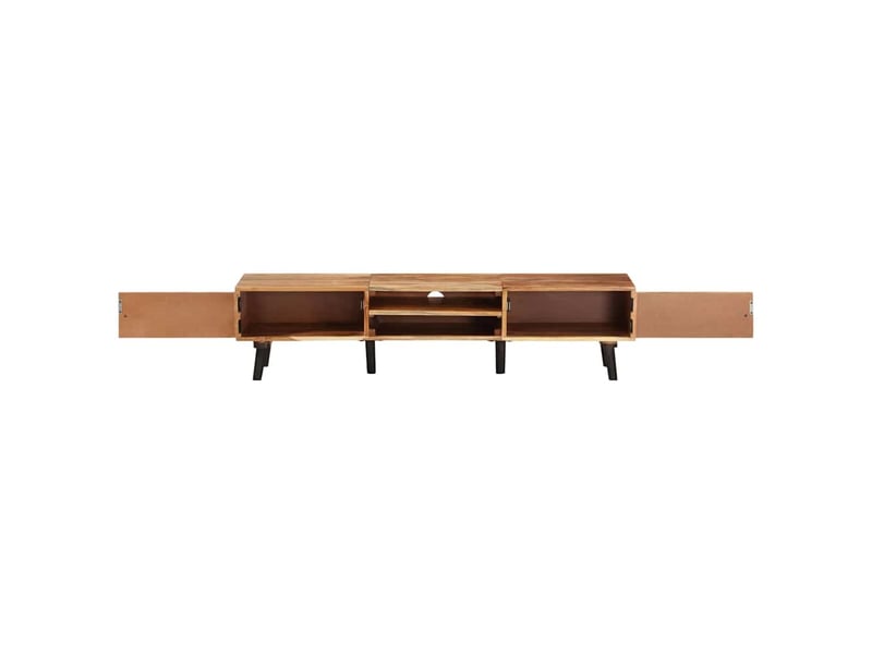  Meuble tv - banc tv - meuble de rangement 145x35x35 cm bois d'acacia massif  - Conforama C