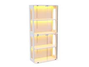 Vitrine coloris blanc  <strong>LEYTN</strong> <strong></strong> - 80 cmx170 cm