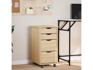 Caisson roulant avec bureau moss 34 x 39 x 65,5 cm