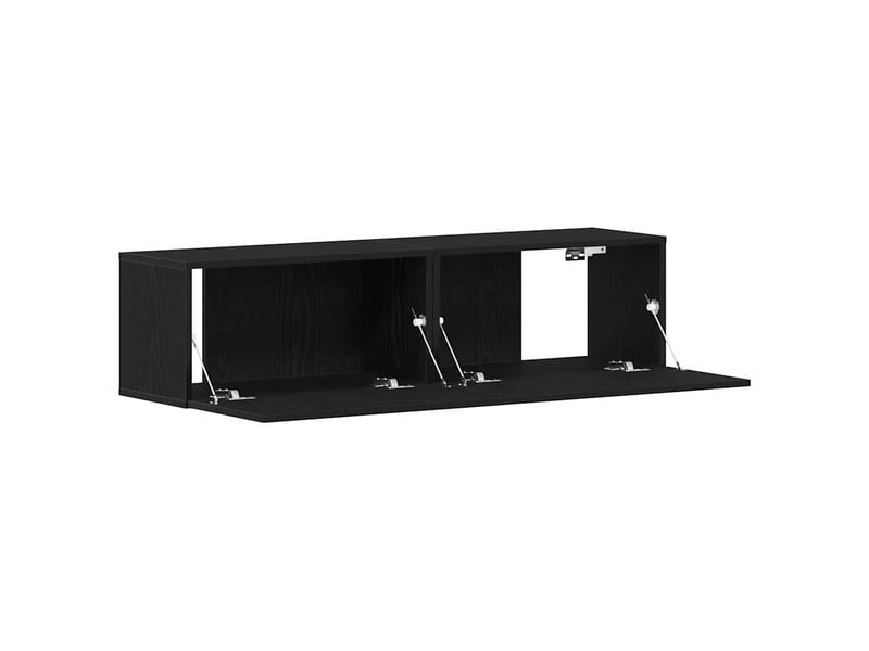  Meuble tv - banc tv - meuble de rangement chêne noir 120x30x30,5 cm bois d'ingénierie  - Conforama E