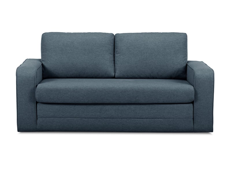  Bobochic canapé droit convertible déplimousse come tissu chiné bleu foncé COME - Conforama C