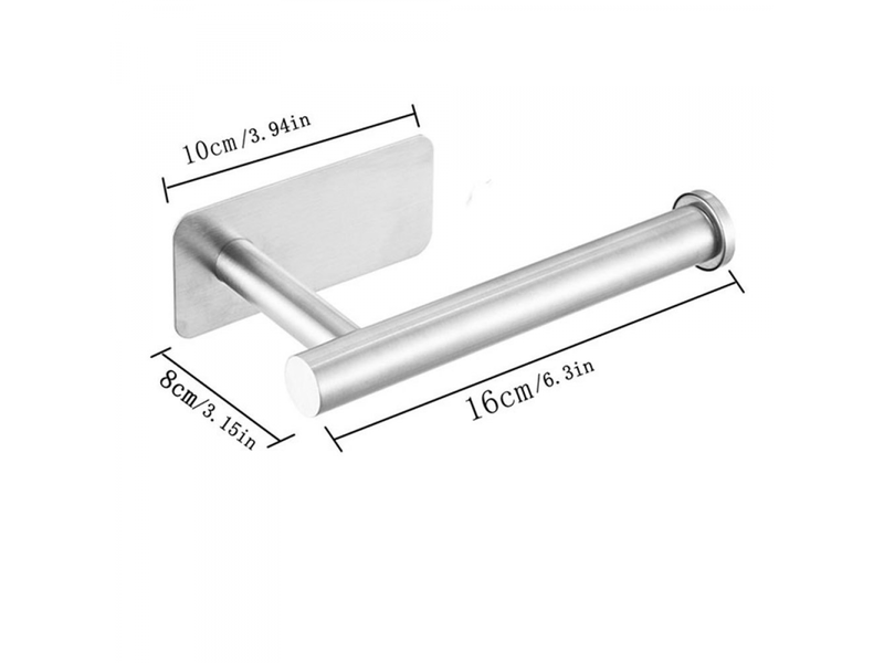  Porte-papier toilette mural, porte-papier toilette en acier inoxydable 304, porte-papier toilette sans perçage, argent, taille unique  - Conforama D