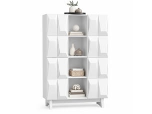 Vitrine coloris blanc VIVRYN - 90.5 cm x 135.5 cm