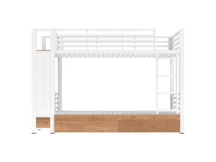 Lit superposé 90x200 cm MEULVA coloris blanc