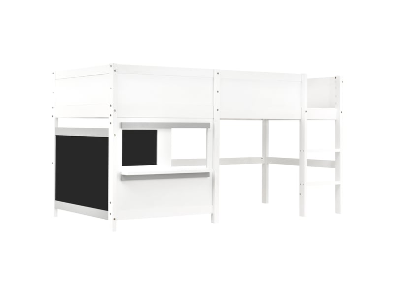 Lit enfant 90x200cm rembourré en velours rose avec éclairage led et rangement pratique - Conforama R