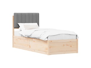 Lit simple 80x200 cm coloris gris