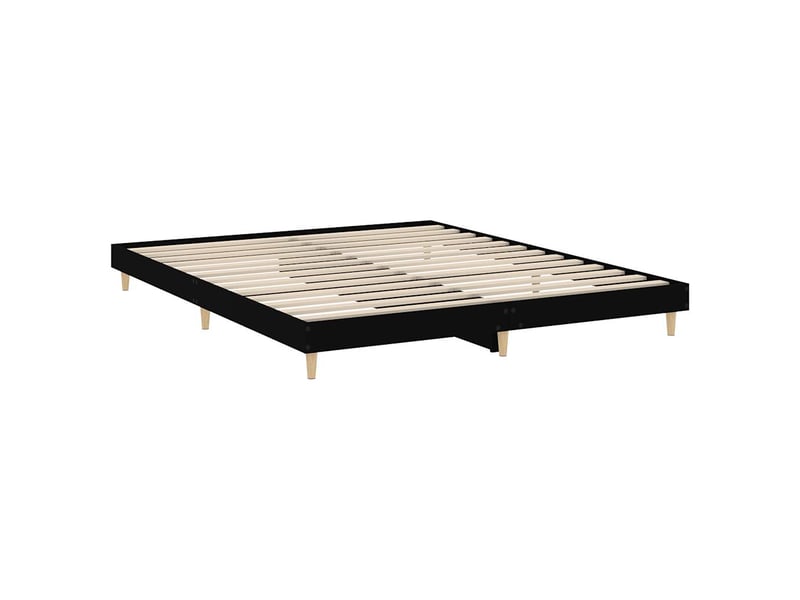  Lit double- lit adulte -  cadre de lit sans matelas noir 120x200 cm  - Conforama D