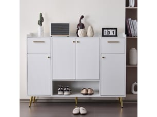 Meuble à chaussures 12 paire(s)  <strong>RAUMIO</strong>  <strong></strong> coloris blanc