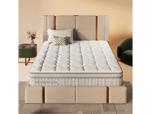 Matelas 160x200 cm BEAOK Ressorts ensachés + mousse soutien Medium épaisseur 25 cm