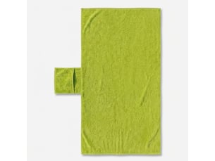 Drap de plage pour transat en éponge de coton avec poches 75x190 daline - vert foncé