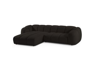 Selsey millma - canapé d'angle - 300 cm - velours marron