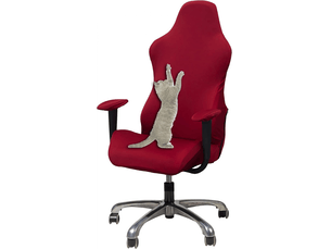 Housse de chaise élastique pour chaise esports, housse de protection pour chaise de jeu rouge