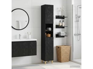 Colonne de salle de bain avec étagère ouverte delft noir