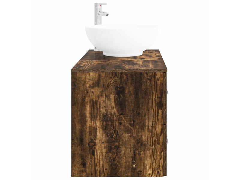 Ensemble de mobilier de salle de bain 2 pc chêne fumé cf64080 - Conforama D