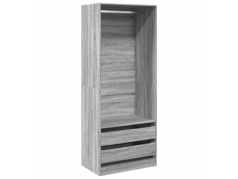  Garde-robe, armoire de rangement sonoma gris 80x50x200 cm bois d'ingénierie shl71502  - Conforama A