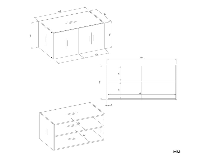  Senso 4d - armoire haute avec rehausse - portes, étagères - 200x250x56,5 cm - beige cachemire  - Conforama D