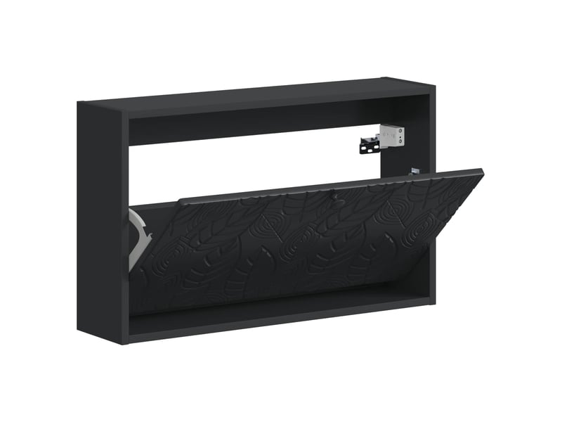  Meuble à chaussures mural, armoire à chaussures delft 71x17x43 cm noir  - Conforama C