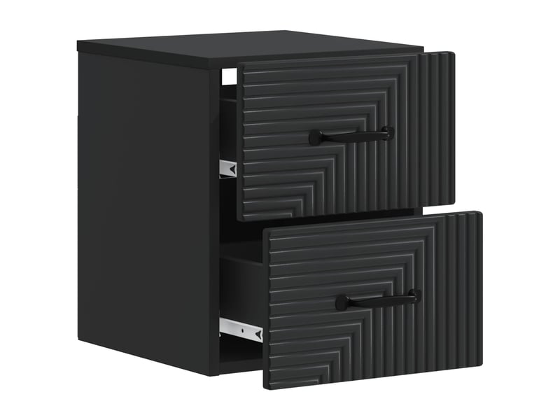  Table de chevet - cabinet de chevet - table de nuit mural avec tiroir noir 34,5 x 33 x 40 cm  - Conforama C