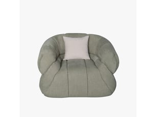 Fauteuil en tissu vert