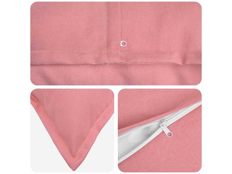  Lot de 6 coussins avec oreiller, coussins décoratifs houten rose lin synthétique cf51322  - Conforama D