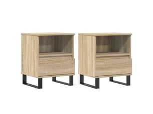 Lot de 2 tables de chevet - cabinet de chevet - table de nuit chêne sonoma 40x35x50 cm bois ingénierie
