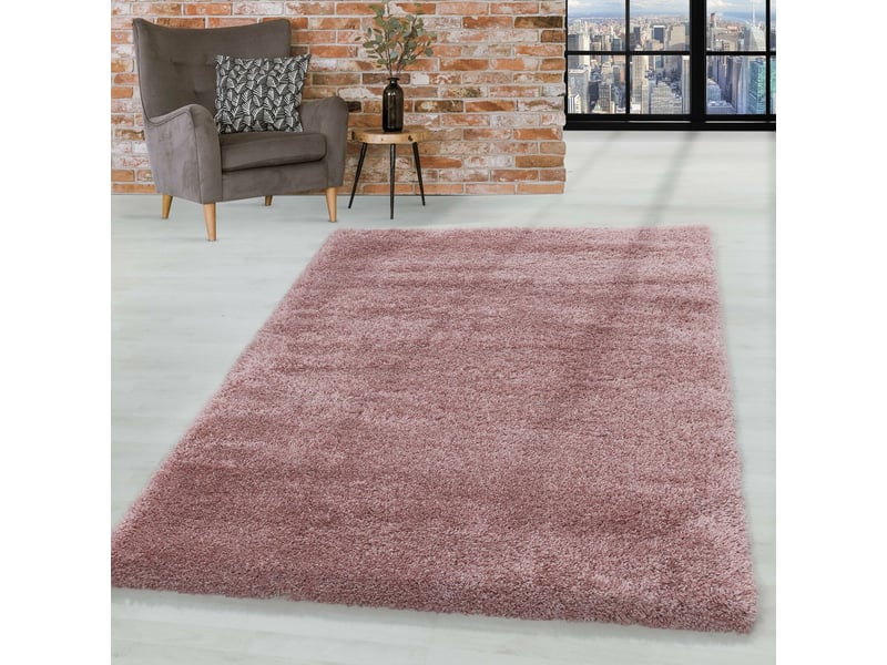 Moelleux - tapis cosy à poils longs - rose 160 x 230 cm FLUFFY1602303500ROSE - Conforama B
