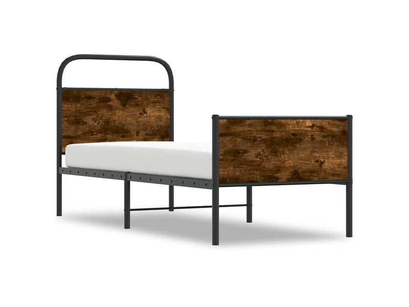  Lit simple- lit adulte -  cadre de lit sans matelas 80x200cm chêne sonoma bois ingénierie  - Conforama B