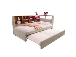 Lit banquette 90x200 cm <strong>SAPGAKS</strong> <strong></strong> coloris gris