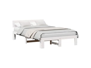 Lit 2 places 135x190 cm coloris blanc