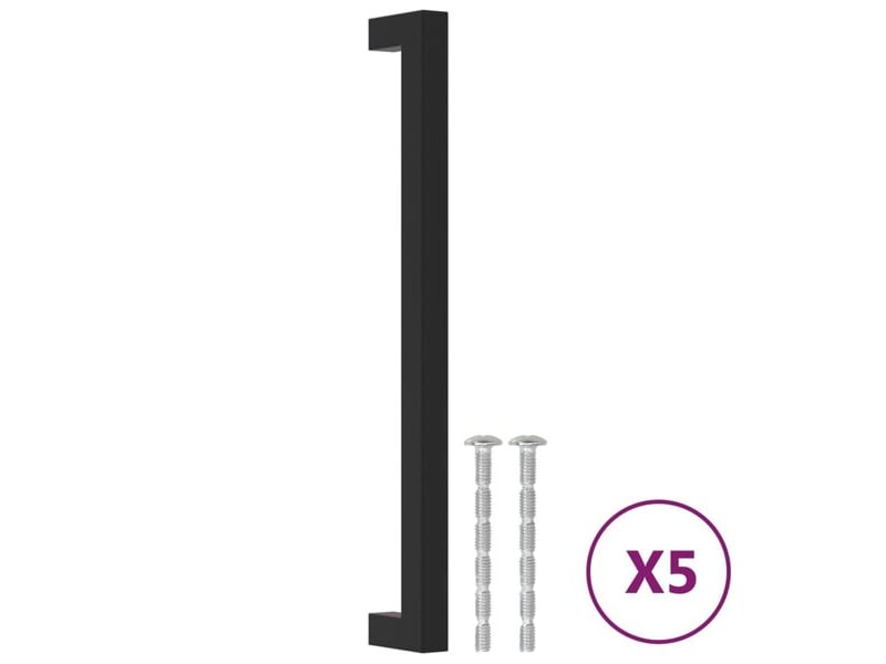  Poignée d'armoire vidaxl, 224 mm, noire.  - Conforama C