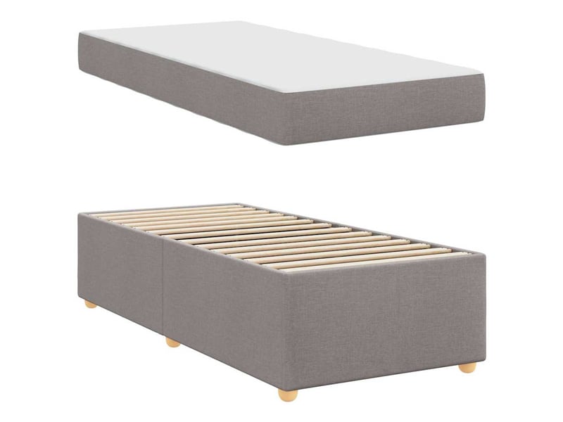 Lit simple- lit adulte - cadre de lit taupe 80 x 200 cm tissu - Conforama C