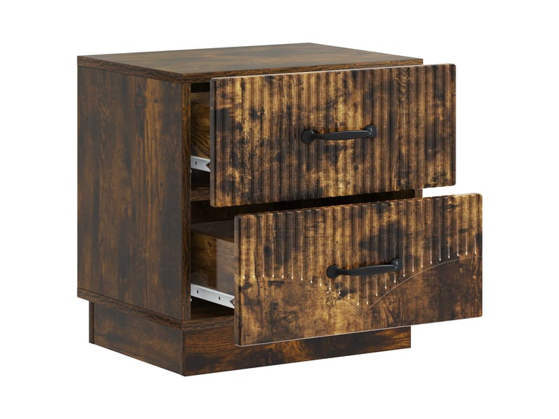 Table de chevet - cabinet de chevet - table de nuit avec tiroir chêne fumé 43 x 34,5 x 44,5 cm - Conforama C