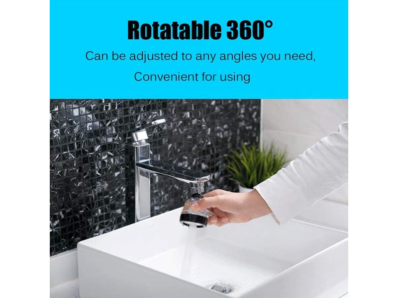  Aérateur rotatif kaxich, tête filtrante à bulles économiseur d'eau. Pour cuisine, salle de bain et douche. Économique et pratique.  - Conforama B