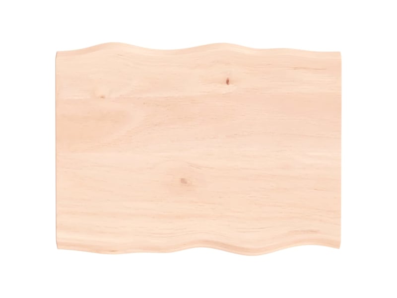  Dessus de table, plateau de table bois chêne massif non traité bordure assortie  - Conforama A