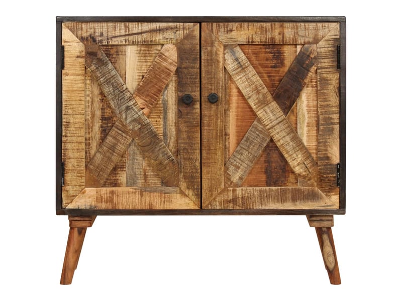  Buffet salon bois de manguier massif 85x30x75 cm shl82764  - Conforama A