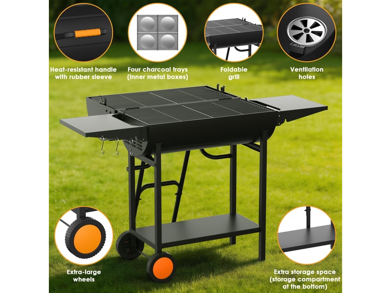  Xxl barbecue au charbon double face,barbecue xxl avec grille | adapté pour moins et plus, fêtes et réunions de famillexxl barbecue au charbon double face,barbecue xxl avec grille | adapté pour moins et plus, fêtes et réunions de…  - Conforama D